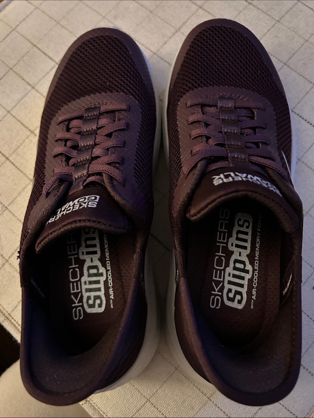 Skechers Burgundy Slip -ins Women’s Mesh Slip-On Walking Sneakers - Picture 3 of 6